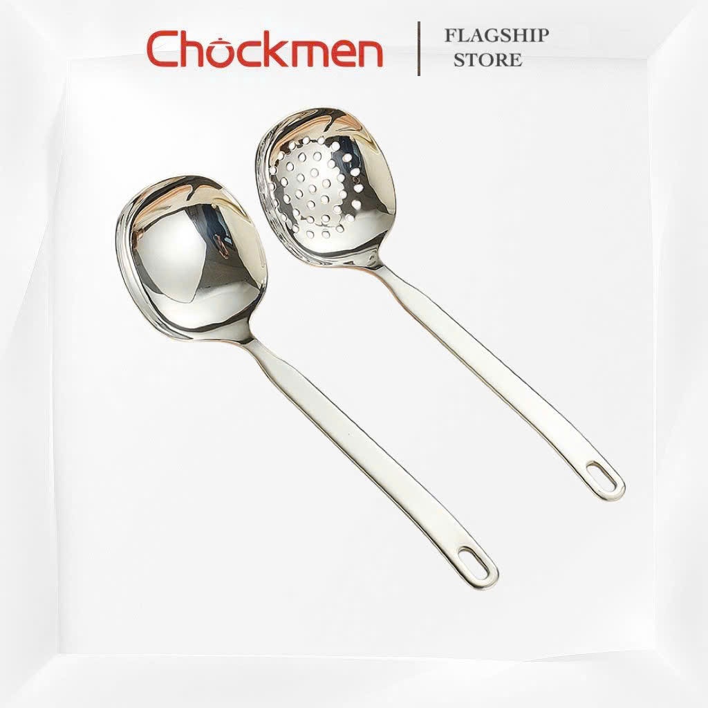 Muôi Canh - Muôi Thủng CHOCKMEN INOX 18/10 Tay Cầm Có Móc Treo Muôi  Canh To Muôi Vớt Lẩu 2025