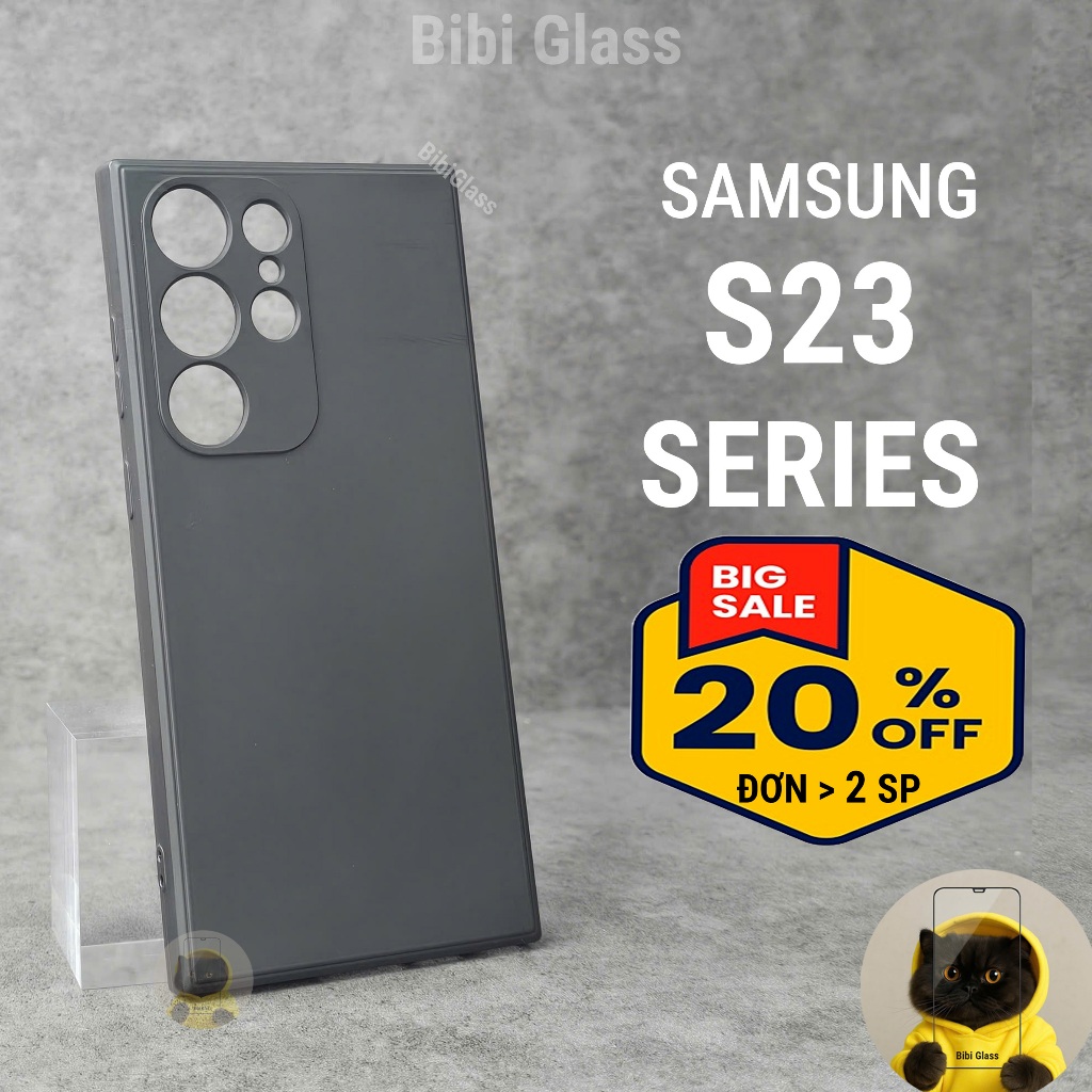 Ốp lưng Samsung S23 Fe / Ultra / Plus cạnh vuông bảo vệ cam nhựa dẻo I Vỏ bao lưng điện thoại ss