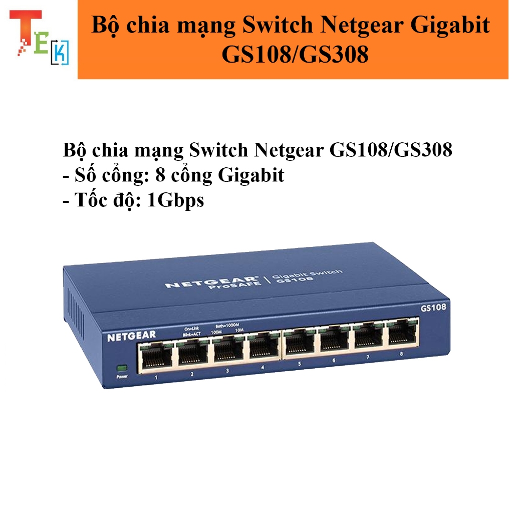 Bộ chia mạng Switch Netgear GS108/GS308 Gigabit | Shopee Việt Nam