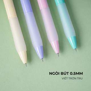 Hộp 10 Bút Gel Classmate 0.5mm Siêu Trơn Chống Trơn Trượt, Bút Bi Nước  Xanh Đen Tím Cho Học Sinh Sinh Viên Văn Phòng