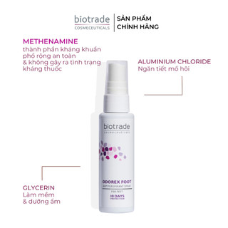 [HÀNG CÔNG TY] Xịt khử mùi mồ hôi chân Biotrade Odorex Deo Foot Antiperspirant Spray (40ml)