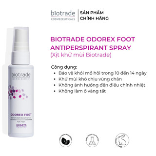 [HÀNG CÔNG TY] Xịt khử mùi mồ hôi chân Biotrade Odorex Deo Foot Antiperspirant Spray (40ml)