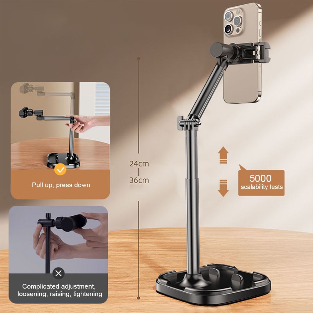 Giá đỡ điện thoại +máy tính bảng live tream xoay 360 độ đa năng tùy chỉnh độ cao góc quay video ORIO