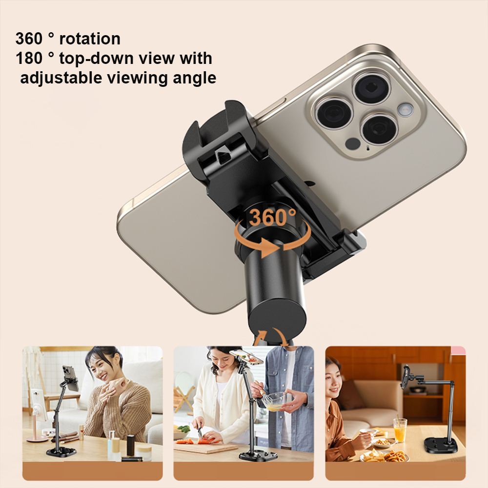 Giá đỡ điện thoại +máy tính bảng live tream xoay 360 độ đa năng tùy chỉnh độ cao góc quay video ORIO