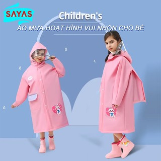 Áo Mưa Toàn Thân Có Dây Thắt Lưng Chống Mưa Chiều Cao 80-160cm Cho Trẻ Em