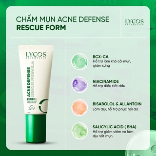 Combo Hỗ Trợ Làm Sạch Mụn Ẩn & Làm Dịu Mụn Viêm Lycos | Tinh Chất Peel & Chấm Mụn 4H