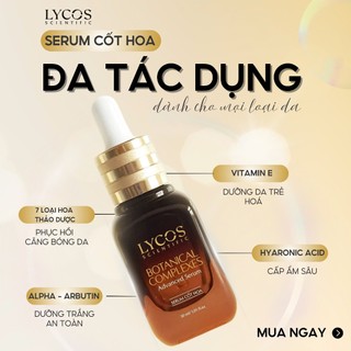 Serum Cốt Hoa Lycos Dưỡng Sáng Da 30 ml : dưỡng ẩm, sáng da, ngừa lão hóa, dịu da kích ứng