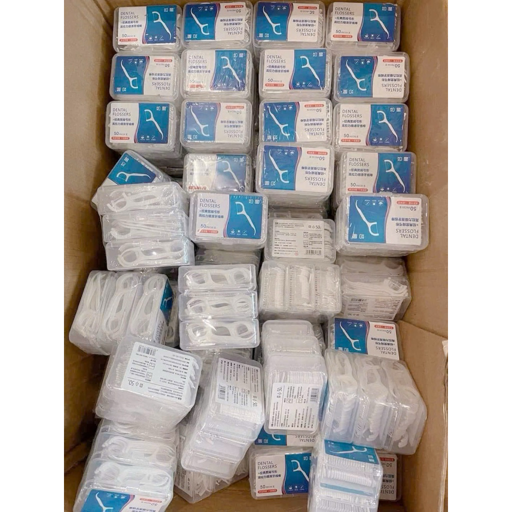 Hộp 50 chiếc tăm chỉ nha khoa