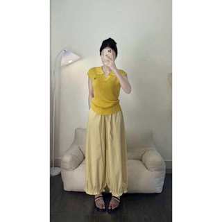 Quần Ống Rộng Phối Chun Gấu Dáng Lỡ Siêu Mát, Siêu Thấm Hút Mồ Hôi, Không Bai, Nhăn Xù Vải ELEGANTE