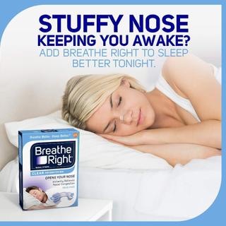 Miếng Dán Chống Ngáy Thông Mũi Breathe Right – Hộp 30 Miếng – Hỗ Trợ Thở Dễ Dàng, Giảm Ngáy Khi Ngủ