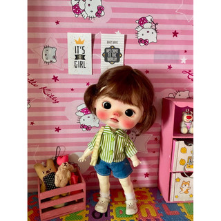 Áo sơ mi croptop quần jean hoặc váy size dian mập,cừu bé,rourou,6 nhỏ(size khác vui lòng ib shop)