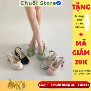 Giày cao gót nữ da PU tổng hợp dệt vải đế cao su thanh lịch nữ tính dịu dàng tinh tế