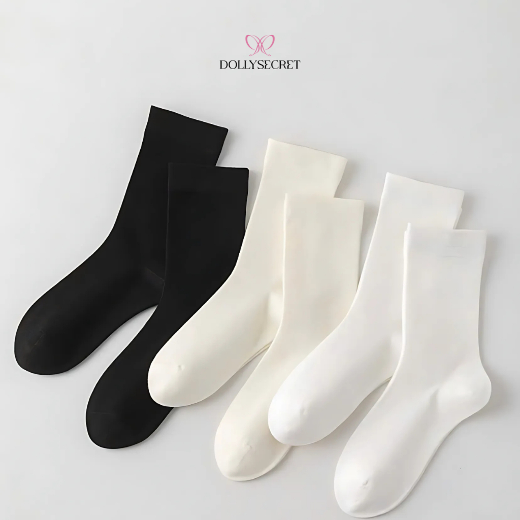 [QUÀ TẶNG KHÔNG BÁN] Tất  Nữ Cao Cổ  DOLLY SECRET Tất Trơn Nữ Mềm Mịn Thấm Hút Mồ Hôi T01