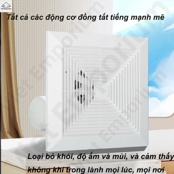Tặng 1m ống hút,Quạt thông gió âm trần12/10/8/6Inch Quạt hút âm trần,Thông gió im lặng