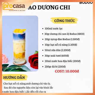 900gr - Mứt Dương Chi Cam Lộ Boduo – Có Xoài, Bưởi, Thạch Dừa – Pha Trà Trái Cây, Trà Kem - Nguyên liệu pha chế
