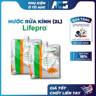 Combo 2 túi nước rửa kính Lifepro (2L/Túi) chính hãng - SX bởi Viện KH&CN siêu sạch, không cặn | Phụ kiện ô tô ADG