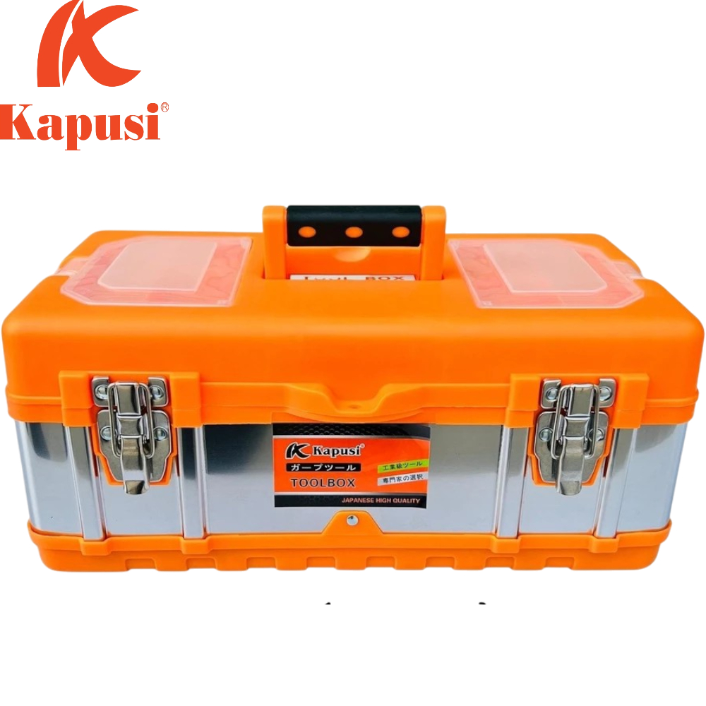Hộp đựng dụng cụ - Hộp đựng dụng cụ đa năng cầm tay KAPUSI thân Bọc inox chắc chắn, nhiều Kích Cỡ