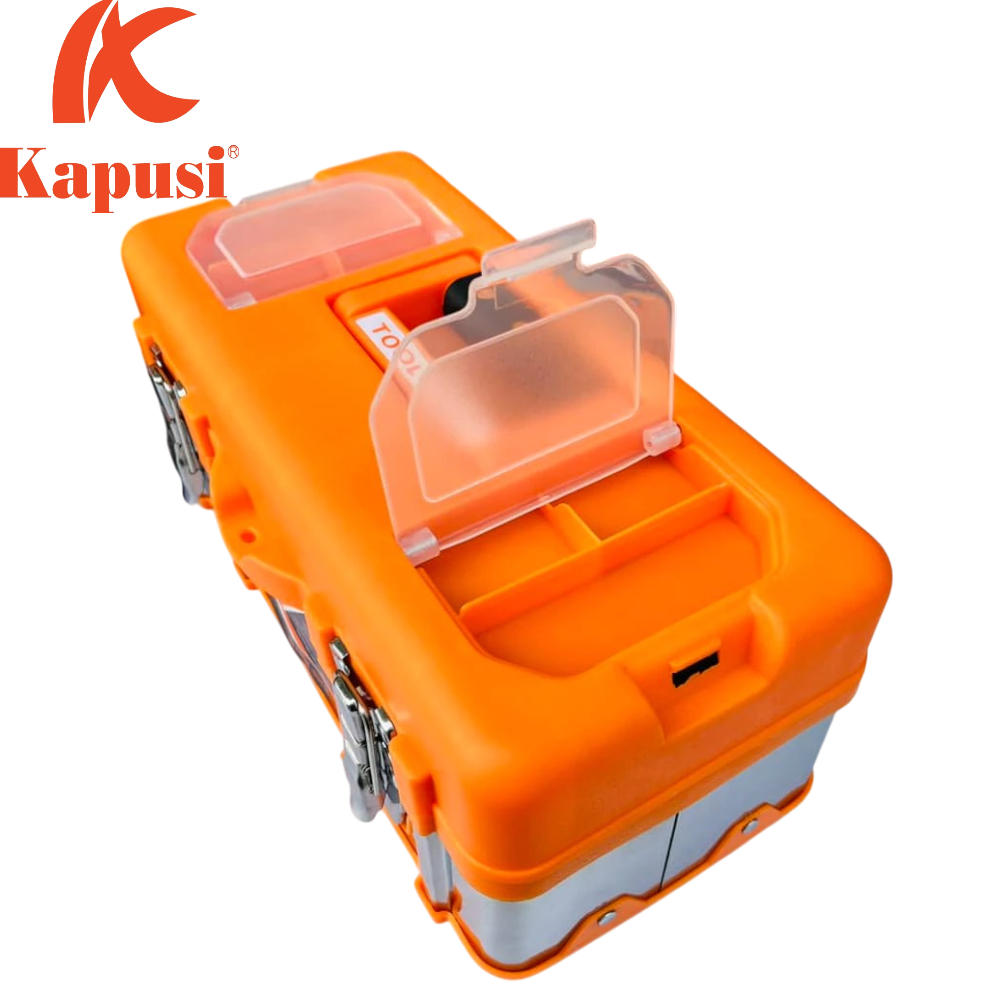 Hộp đựng dụng cụ - Hộp đựng dụng cụ đa năng cầm tay KAPUSI thân Bọc inox chắc chắn, nhiều Kích Cỡ