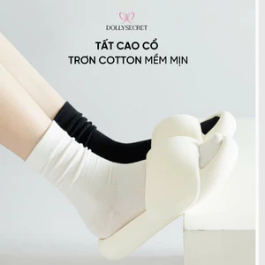 Tất Nữ Cao Cổ DOLLY SECRET Tất Trơn Nữ Mềm Mịn Thấm Hút Mồ Hôi T01