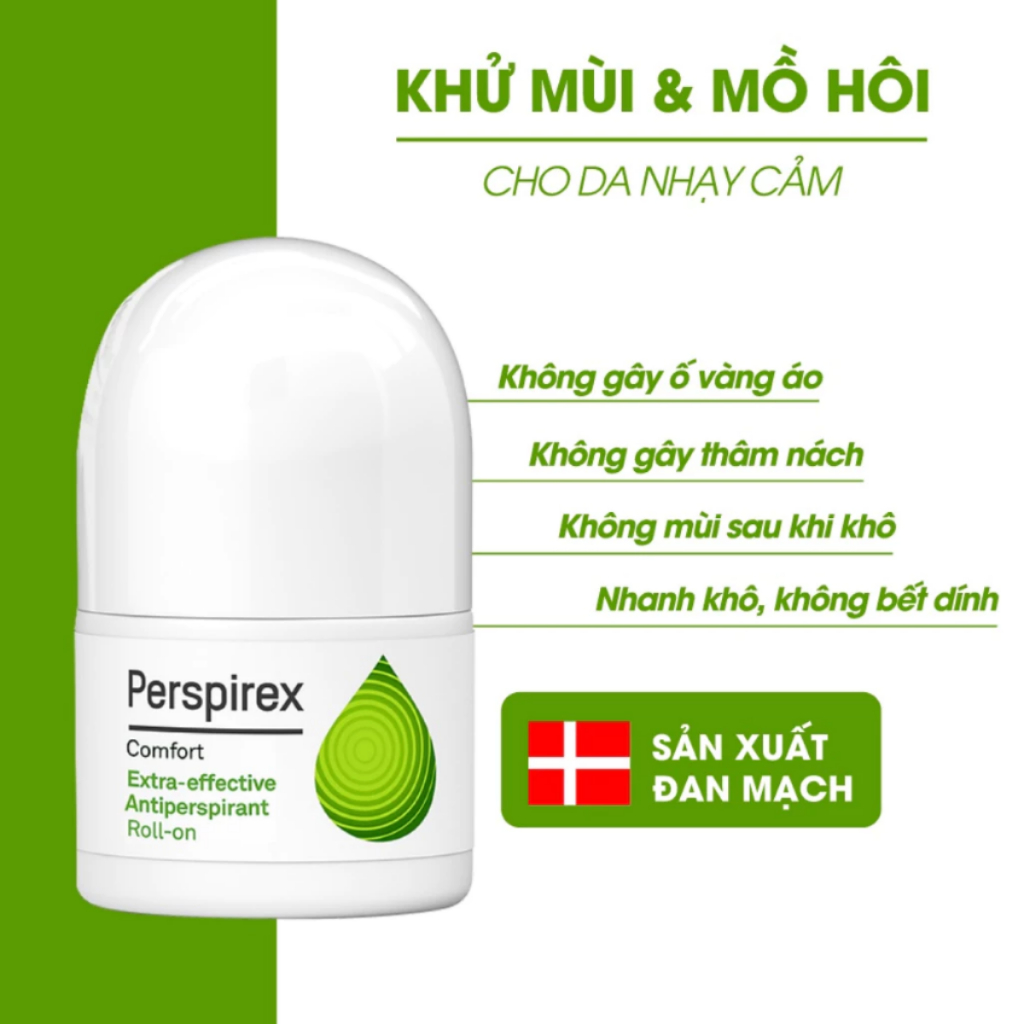 [HÀNG CTY] Lăn Khử Mùi Perspirex Giảm Tiết Mồ Hôi dành cho mọi loại da 20ml