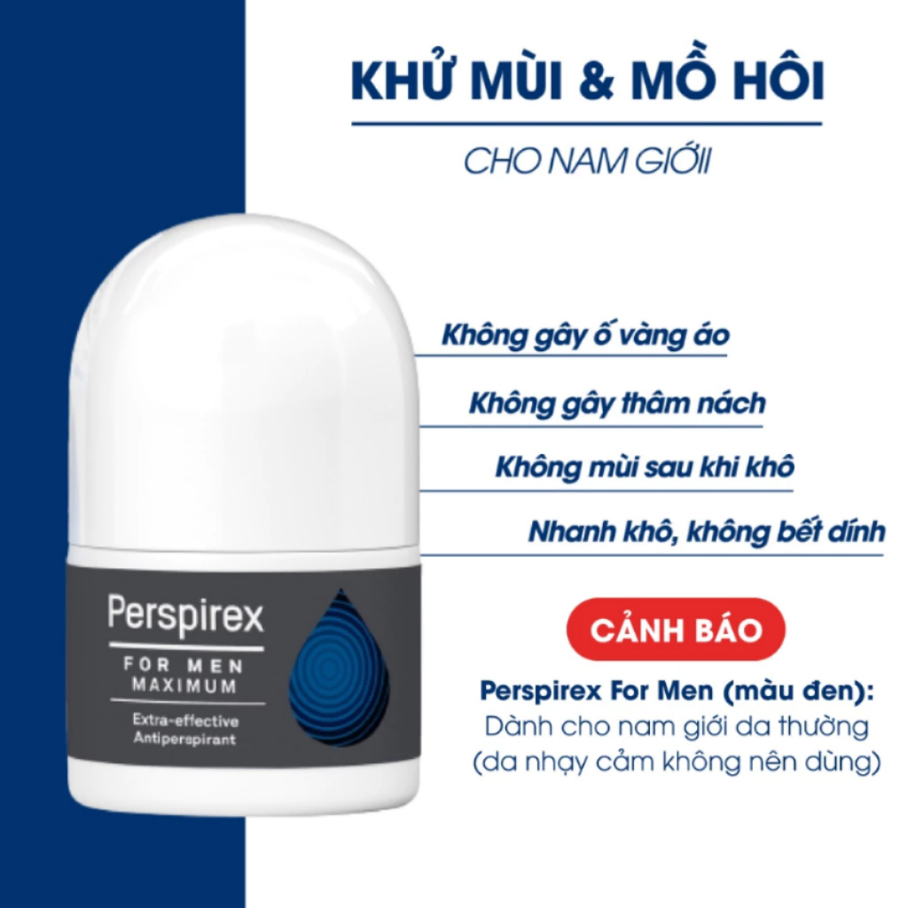 [HÀNG CTY] Lăn Khử Mùi Perspirex Giảm Tiết Mồ Hôi dành cho mọi loại da 20ml