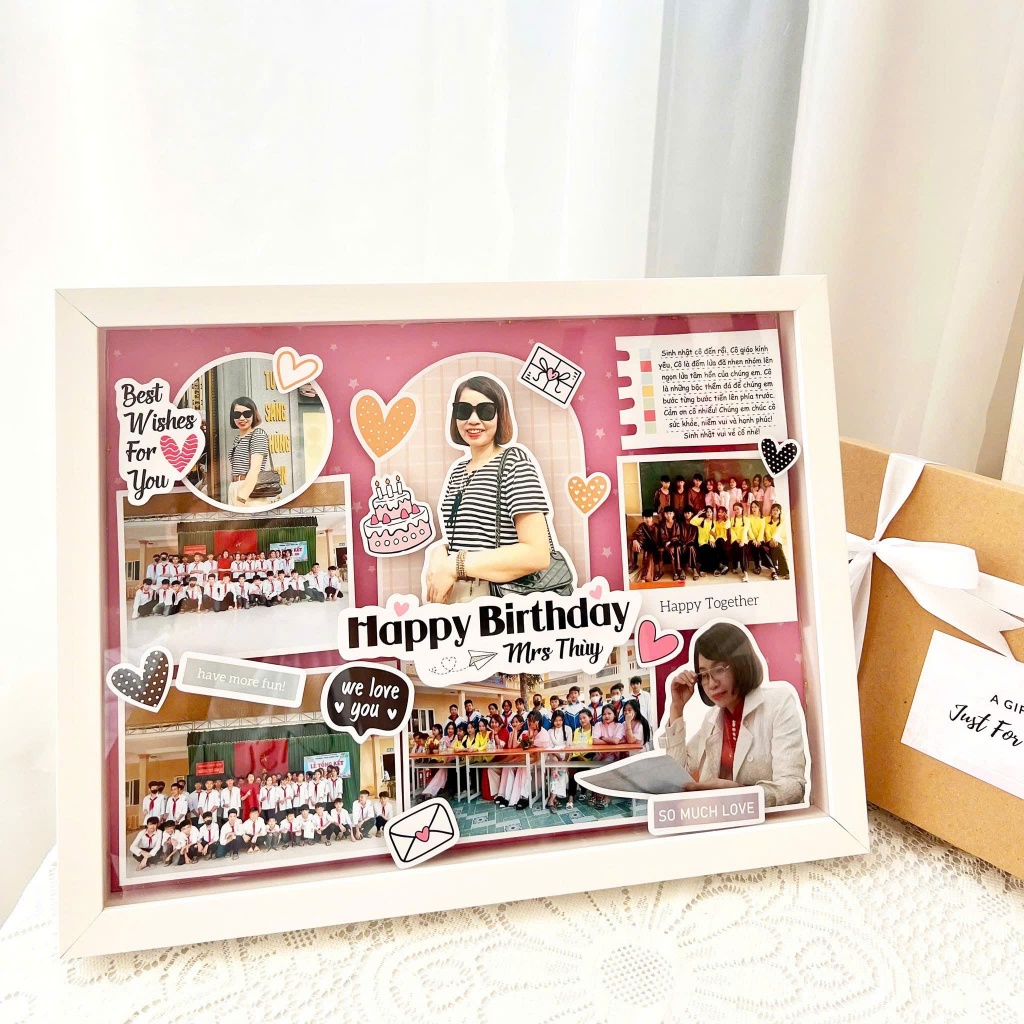 Quà Tặng Tri Ân Thầy Cô Dịp 20/11, Cuối Năm Học Siêu Ý Nghĩa- Khung Ảnh 3D Handmade Đầy Đủ | Shopee Việt Nam