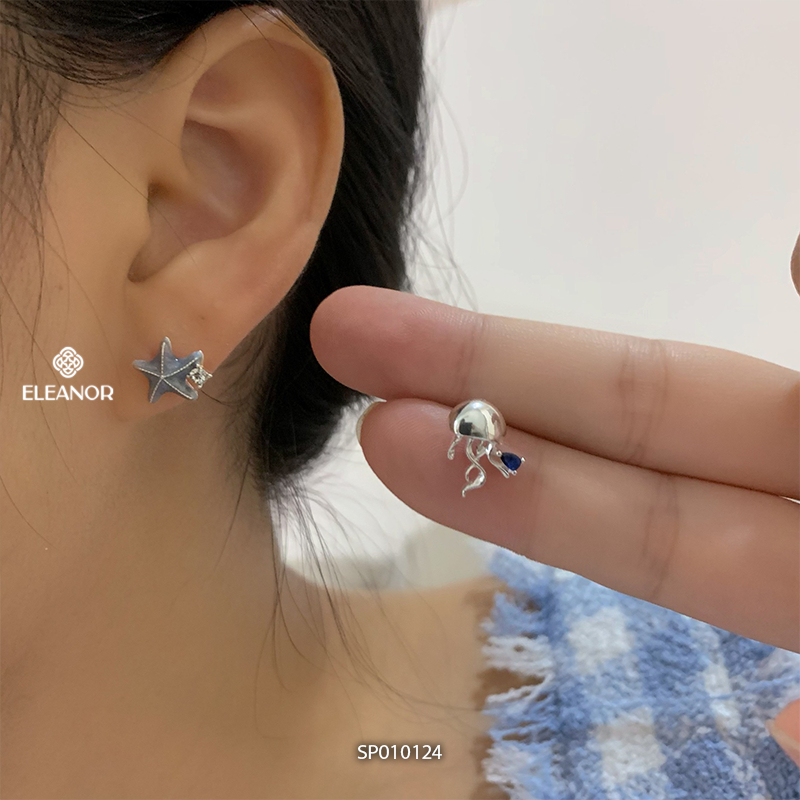 Bông tai nữ chuôi bạc 925 Eleanor Accessories sao và sứa biển phụ kiện trang sức khuyên tai 10124