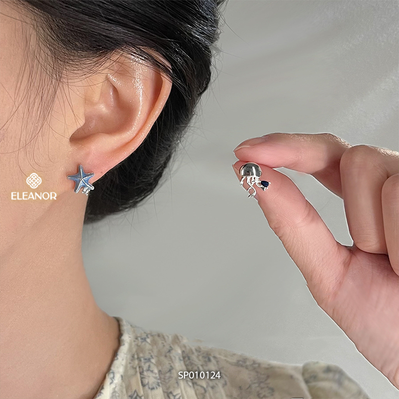 Bông tai nữ chuôi bạc 925 Eleanor Accessories sao và sứa biển phụ kiện trang sức khuyên tai 10124