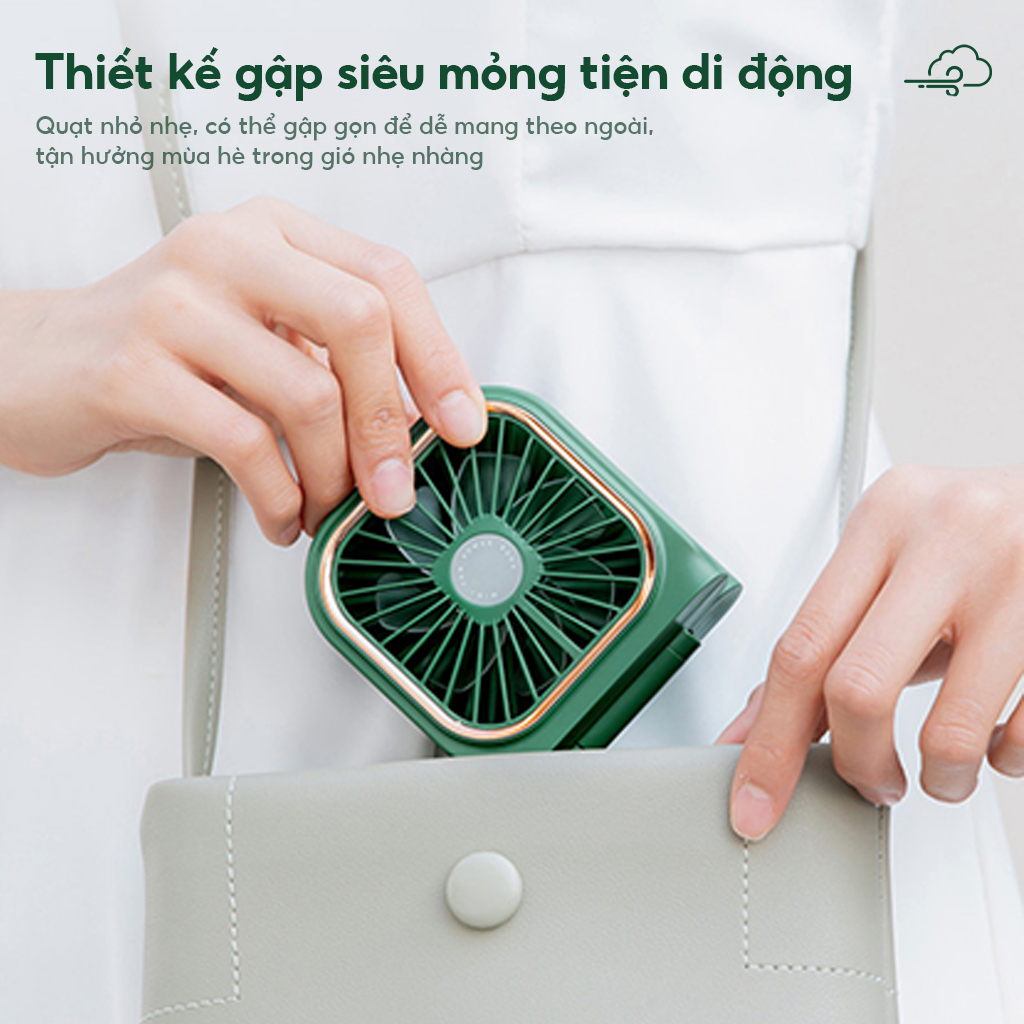 Quạt Mini Pin Khủng, Nhỏ Gọn Tiện Dụng Pin Trâu, Quạt Mini Cầm Tay, Quạt đứng