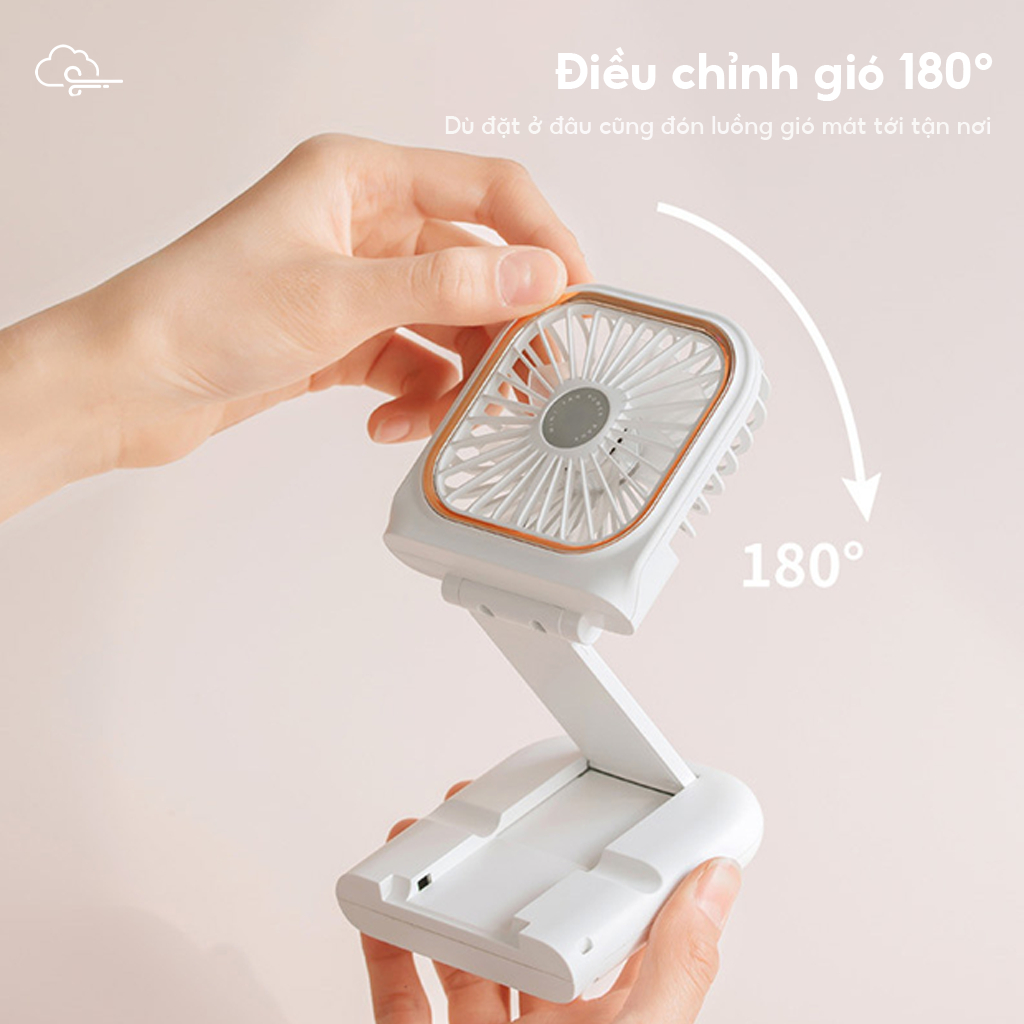 Quạt Mini Pin Khủng, Nhỏ Gọn Tiện Dụng Pin Trâu, Quạt Mini Cầm Tay, Quạt đứng