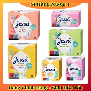 Tampon - Băng vệ sinh Tampon Jessa hộp đủ size - Hàng Đức