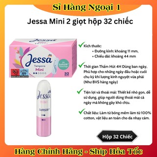 Tampon - Băng vệ sinh Tampon Jessa hộp đủ size - Hàng Đức