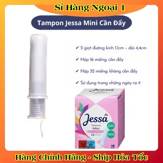 Tampon - Băng vệ sinh Tampon Jessa hộp đủ size - Hàng Đức