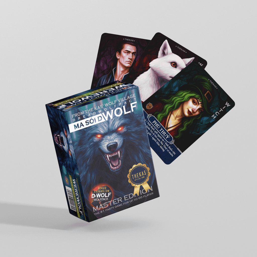 Bộ Bài Ma Sói Dread Wolf Pact 21 66 90 Lá Việt Hóa Giấy Dày Giải Trí Nhóm Bạn MaSoi SG
