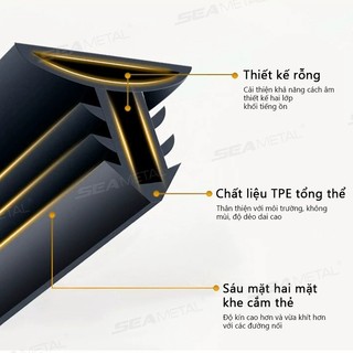 Dải niêm phong ô tô cao su 1.6M Bảng điều khiển cách âm Cách nhiệt Kính chắn gió tự động Edge Dải niêm phong khoảng cách