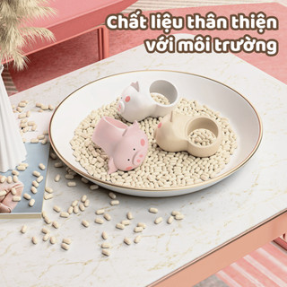 Combo 6 Miếng Chặn Cửa Chống Va Đập Silicon Chống Tiếng Ồn Làm Hỏng Tường Đệm Chặn Cửa Tay Cầm Hình Lợn Life Plus - CC02