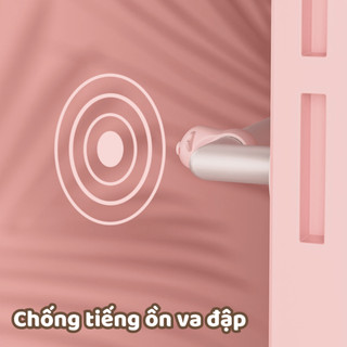 Combo 6 Miếng Chặn Cửa Chống Va Đập Silicon Chống Tiếng Ồn Làm Hỏng Tường Đệm Chặn Cửa Tay Cầm Hình Lợn Life Plus - CC02
