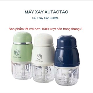 Máy Xay Ăn Dặm 6 Lưỡi Cối Thủy Tinh XuTaoTao Đa Năng Cầm Tay Dung Tích 300ml Cho Bé, giao màu ngẫu nhiên