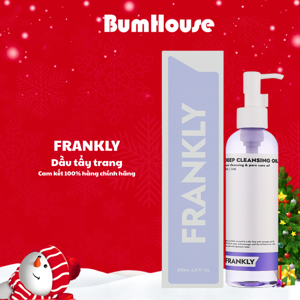 Dầu Tẩy Trang BHA/LHA Làm Sạch Sợi Bã Nhờn & Mụn Đầu Đen Frankly Deep Cleansing Oil 200ml