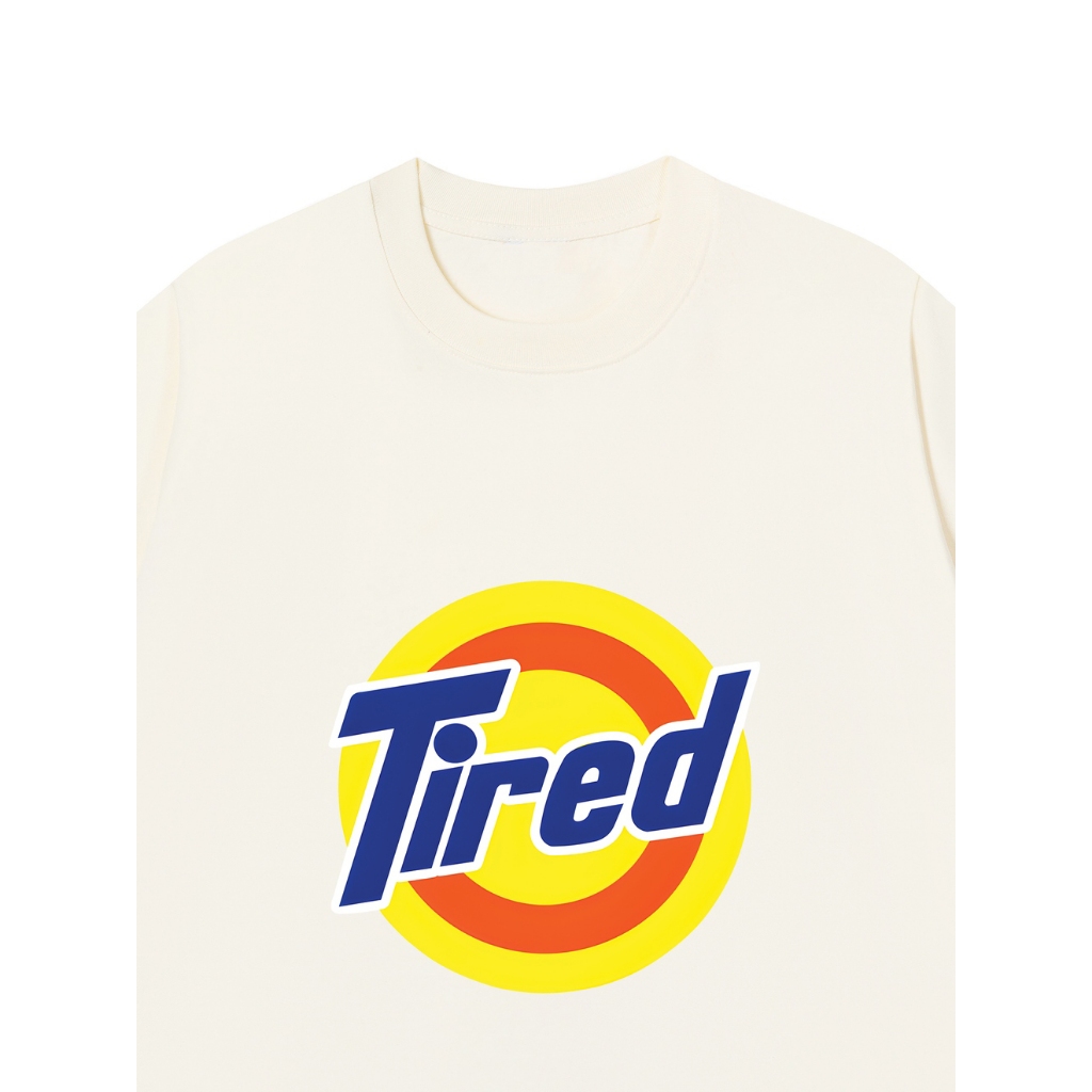 Áo Vớ Vẩn Vui Tươi REDLABEL Áo Thun TIRED Cotton 100% Oversize Nam Nữ TS23
