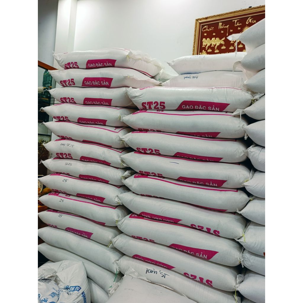 10kg Gạo ST25 Sóc Trăng loại 1 - Lúa mới - dẻo dai thơm, mềm cơm - Không chất bảo quản, không chất tạo mùi