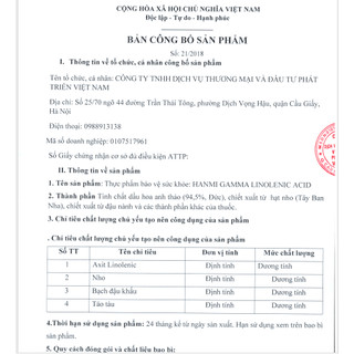 [DATE 2027] Tinh Dầu Hoa Anh Thảo Hanmi Gamma Linolenic Acid Hàn Quốc Cân Bằng Nội Tiết Tố [HỘP 180 VIÊN]