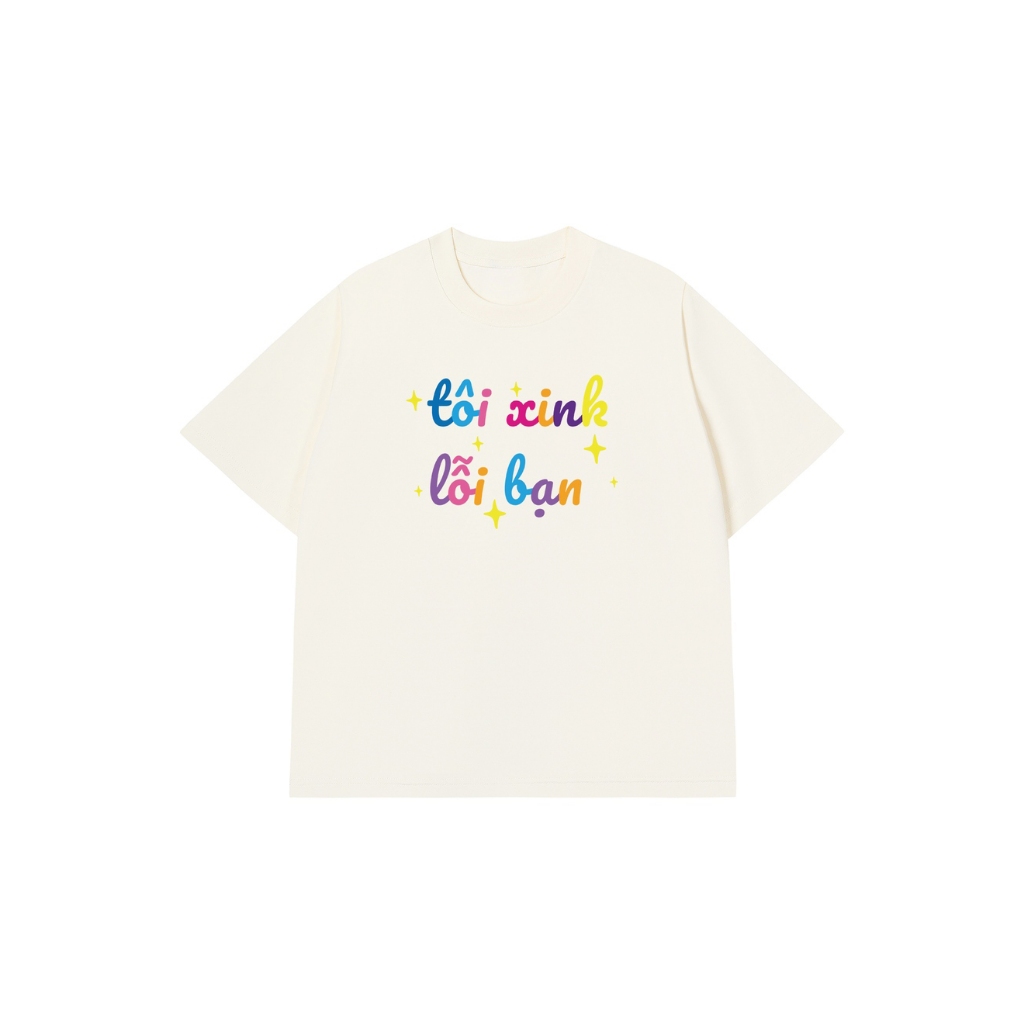 Áo Vớ Vẩn Vui Tươi REDLABEL Áo Thun TÔI XINK LỖI BẠN Cotton 100% Oversize Nam Nữ TS26