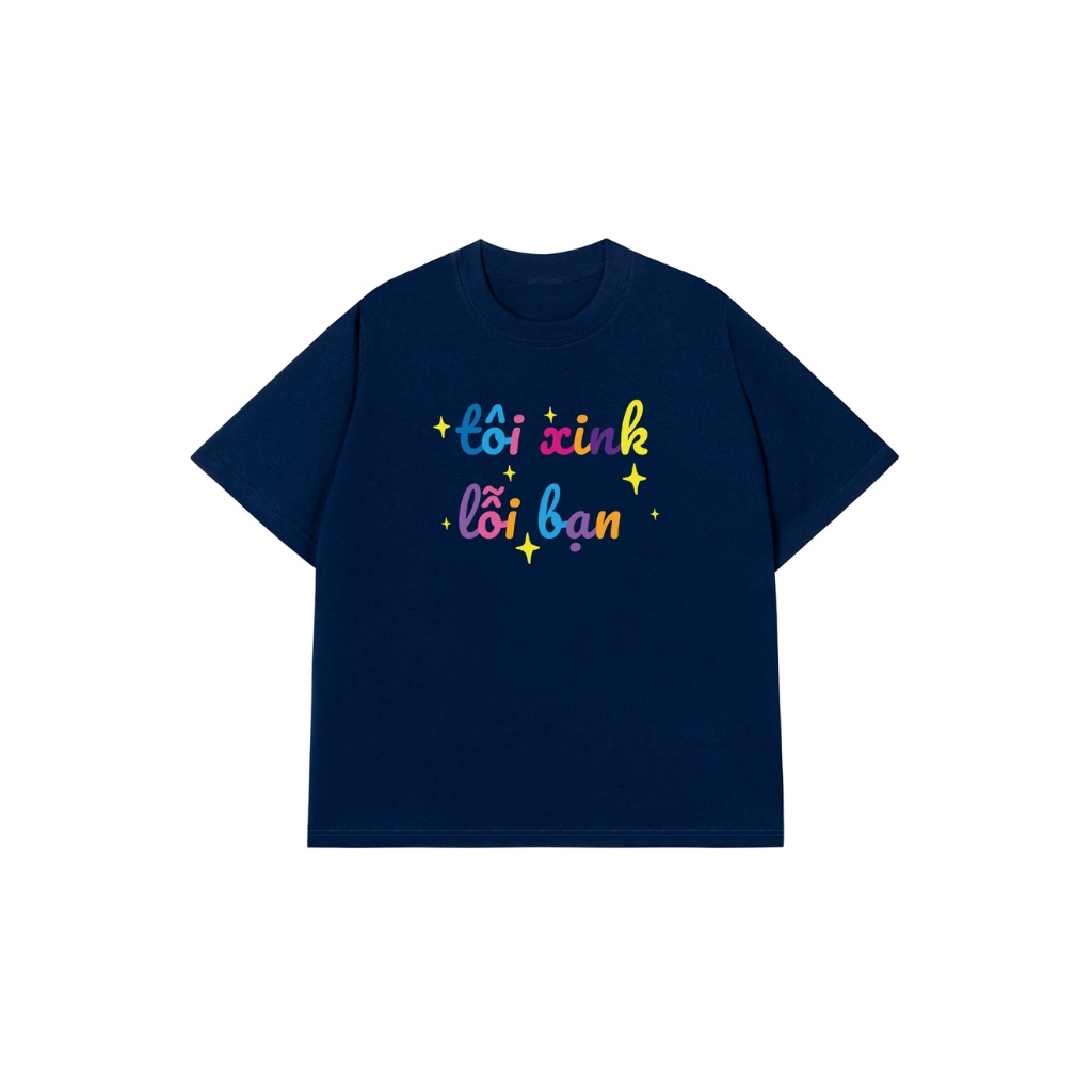 Áo Vớ Vẩn Vui Tươi REDLABEL Áo Thun TÔI XINK LỖI BẠN Cotton 100% Oversize Nam Nữ TS26