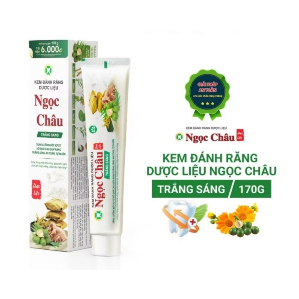 Kem đánh răng ngọc châu trắng sáng 170gam