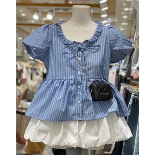 áo babydoll thắt nơ tay phồng dễ thương xinh xỉu