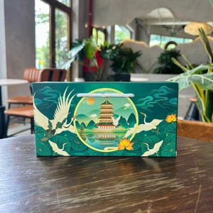 set 5 VỎ HỘP TRUNG THU HAI BÁNH CAO CẤP, KEO NẾN 2025