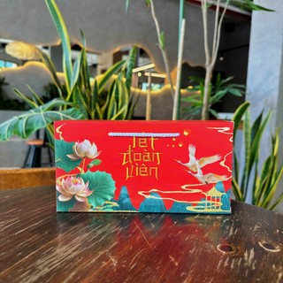 [QUÀ TẶNG HAI HỘP CON TRUNG THU] set 5 VỎ HỘP TRUNG THU HAI BÁNH CAO CẤP, KEO NẾN 2025