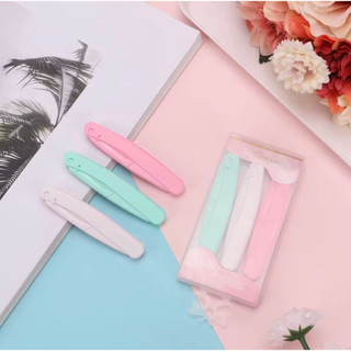 Set 3 Dao Cạo Lông Mày An Toàn Chống Trầy-Bộ Dao Cạo Có Thể Gập Lại Kèm Lưỡi Thay Đa Năng