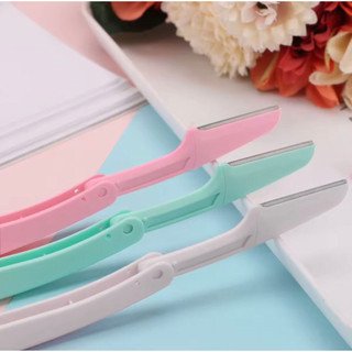 Set 3 Dao Cạo Lông Mày An Toàn Chống Trầy-Bộ Dao Cạo Có Thể Gập Lại Kèm Lưỡi Thay Đa Năng